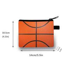 酷炫足球主题零钱包，色彩缤纷，节日足球印花，休闲风格，涤纶材质 - 彩色 - 查看 4