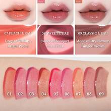 Bbia L'EAU Tint – Glossy & Glow Lip Stain, Watery Lip Tint, Non-Sticky, High Shine Finish, Long-Lasting, Moisturizing, Lightweight, Natural, Daily Use, Vegan, Korean Lip Makeup (03 LILAC L'EAU) - 03 Nước hoa tử đinh hương - Xem 3
