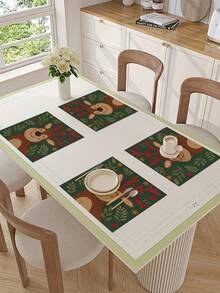 1 pièce Chemin de table renne de Noël, Chemin de table décoratif de Noël, Chemin de table aspect lin de Noël, Chemin de table, Chemin de table, 1 pièce Chemin de table, 4 pièces Sets de table, 1 pièce Housse de coussin, 3 produits disponibles, Décoration saisonnière d'intérieur et d'extérieur pour l'hiver, Décoration de Noël pour la maison, Décoration de chambre de Noël, Décorations de fête de Noël