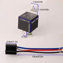 12V 40A ヘビーデューティリレー 4Pin ヒューズ オン/オフ SPST ソケット ブラック 車モーター用 (2個) - E079 - チェックする 3