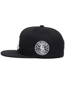 2025 Simple And Creative New Flat Brimmed Hat LA Letter Side Earth Embroidery Outdoor Leisure Sports Sunshade Hat Men's Street Pop Hip Hop Hat Street Dance Fashion Skateboard Hat Women's Daily Life Casual Wear Decorative Hat Adjustable Baseball Hat