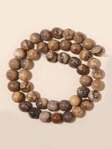 Cuentas de piedras naturales, cuentas sueltas de obsidiana, jade birmano, ojo de tigre, redondas y lisas, piedras preciosas de curación de energía para hacer joyas, pulseras y collares DIY