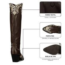 WEIDE Women Knee-High Boots - Brown - View 7