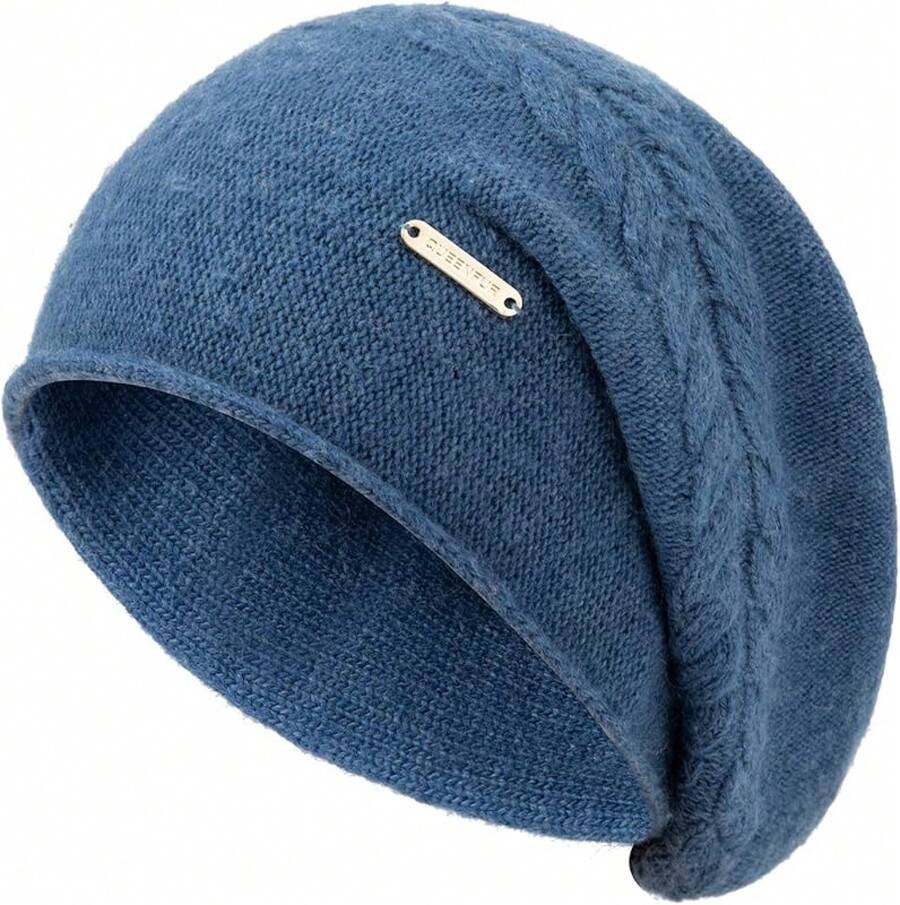 Women Beanie Hat - B12-dark Blue - View 1