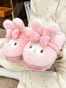 Dép bông hợp tác Sanrio 2025 | Giày đi trong nhà mũi tròn, chống trượt và ấm áp cho mùa thu/đông | Hello Kitty, My Melody, Kuromi | Phong cách thịnh hành, Dép Hello Kitty, Dép đi trong nhà nữ, Dép mùa đông nữ, Dép nữ - Giai điệu - Xem 7