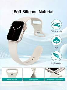 Curea de schimb din silicon moale, impermeabilă, compatibilă cu Band Series 10, 9, 8, 7, 6, 5, 4, 3, SE, Ultra, pentru femei și bărbați, 38 mm, 40 mm, 41 mm, 42 mm, 44 mm, 45 mm, 46 mm, 49 mm, pachet de 6 buc.