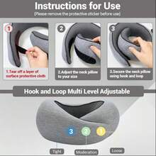 1Pc | Snail-Style Travel U-Shaped Neck Pillow, Memory Foam Neck Support | Adjustable, Soft, Portable, Sleep-Friendly | For Travel (Car/Plane/Train), Noon Break Naps, Office Rest, Neck Comfort, On-The-Go Relaxation