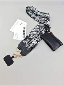 带拉链口袋的手机挂带，新款夹式手机挂带，带钱包斜挎包，斜挎手机绳，带拉链钱包口袋，可调节手机挂带斜挎包 - 彩色 - 查看 1