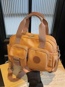 Lässige Mode Damen Handtasche mit großer Kapazität, neue Umhängetasche, minimalistisch elegante Tragetasche, multifunktionale tägliche Schultertasche mit hoher Preis-Leistung und mehreren Taschen, geeignet für Einkaufen und Pendeln - Khaki - Übersicht 13