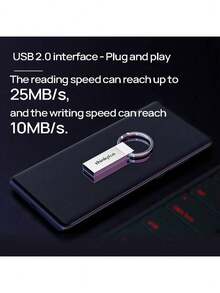 Lenovo USBTU201帶環 商務U盤金屬材質 易掛大鋼環 高效傳輸 多重防護持久耐用 珍珠鎳 - 珍珠鎳 - 查看 5