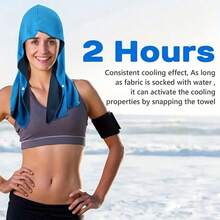 Hooded Towel, Neck And Face Cooling Towel, Suitable For Hot Weather, For Sports, Camping, Cycling, Golf And Other Activities - Christmas Gift