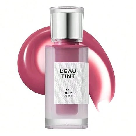 Bbia L'EAU Tint – Glossy & Glow Lip Stain, Watery Lip Tint, Non-Sticky, High Shine Finish, Long-Lasting, Moisturizing, Lightweight, Natural, Daily Use, Vegan, Korean Lip Makeup (03 LILAC L'EAU) - 03 Nước hoa tử đinh hương - Xem 1