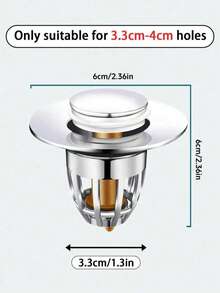 Bộ 2/1 dụng cụ thông tắc bồn rửa nhà tắm (đường kính phổ thông 3.3cm-4cm), nắp đậy cống bồn tắm lò xo, cống thoát nước kiểu nhấn bằng lõi nhựa, bộ lọc cống bồn rửa, dụng cụ giữ tóc gia dụng, lưới lọc rác thải thực phẩm nhà hàng & nhà bếp, phụ kiện & dụng cụ nhỏ phòng tắm / vật dụng thiết yếu cho phòng tắm - Nhiều màu - Xem 3