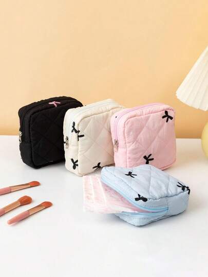 Multi-Coloured Tampon Storage Bag Pink Sanitary Napkin Storage Bag Portable Storage Bag Large Capacity Simple Style Used To Store Sanitary Napkins Panty Liners And Tampons A Necessity For Girls A Good Choice For Going Out Stripe Series Makeup Bag Travel School Supplies Travel Essentials Make Up Bag Holiday Essentials Cosmetic Bag Makeup Bags Makeup Pouch Makeup Organizer Make Up Organizer Makeup Storage