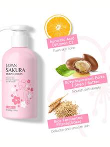 1pc 200g Sakura Body Lotion, Moisturizing, Long-Lasting Fragrance, Hydrating, Suitable For Daily Skin Care, Holiday Gifts, Valentine's Day Gifts. Deep Moisturizing Body Lotion Prevents Dryness And Cracking, Improves Uneven Skin Tone, Long-Lasting Hydration, Smooth And Radiant Skin, Enriched With Nutrients, Vitamins And Natural Extracts, Enhances Skin Elasticity, Promotes All-Day Healthy Glow