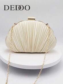 Dedoo 轻巧，商务休闲水钻装饰水桶包迷你抽绳设计，透明包时尚仿珍珠包晚宴包，晚餐包迷人，优雅，精致，安静奢华的水钻适合派对女孩，女人，新娘非常适合派对，晚宴/宴会圣诞派对礼服，完美搭配新年服装，与女士派对礼服完美搭配