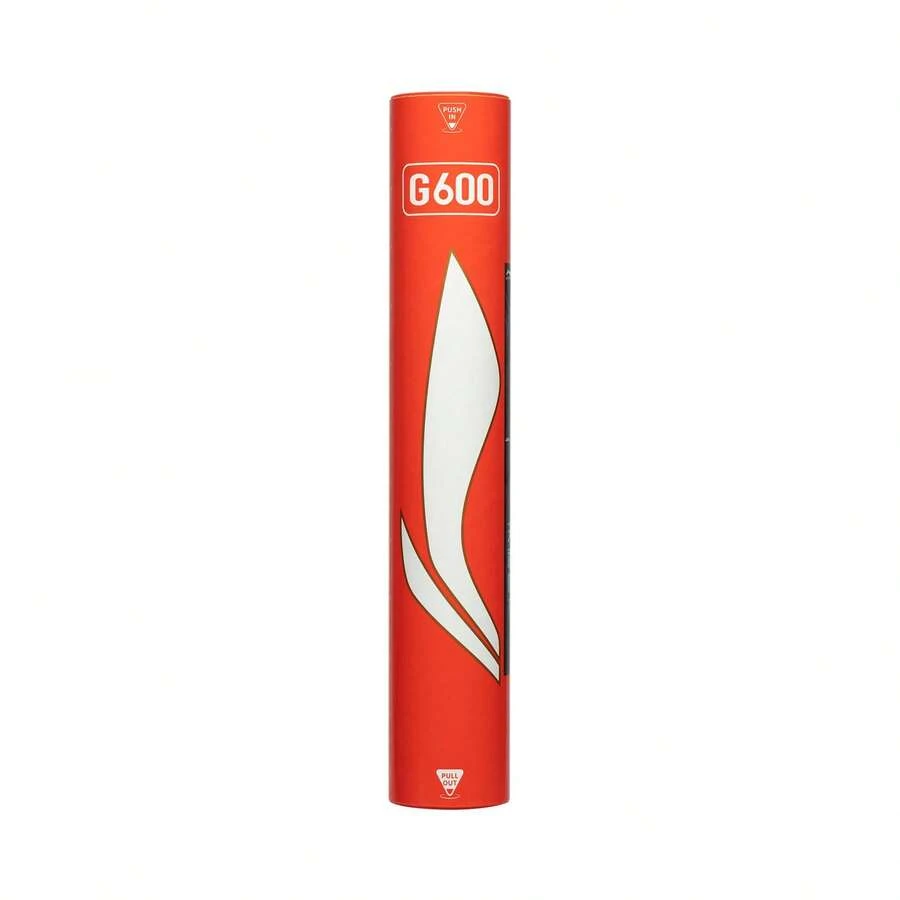 LI-NING G600 Goose Feather Badminton (12-Pack), Grade A Goose Feathers Used, With Spliced Cork Shuttlecock Heads. It Features A Refined Appearance, Stable Flight Performance, As Well As Excellent Strength And Toughness AYQR008-76 - White 76 Speed - View 1