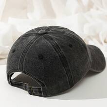 Vintage Washed Baseball Cap With A Cat Print, Adjustable And Perfect For A Casual Hip-Hop Style, Suitable For Fishing And Truck Driving - màu đen - Xem 8
