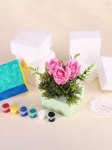 1pc White Craft Foam Blocks For Art And Crafts, School Projects, Sculpting, Floral Arrangements, Modeling, Centerpiece Displays - 10x10x5cm Polystyrene Bricks Christmas Christmas Decorations Christmas Pajamas Christmas Gifts Christmas Decor - Multicolor - View 6