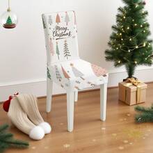 Zestaw stołu i krzeseł świątecznych (1 lub 4) z motywem choinki i płatka śniegu, sezonowy zestaw stołu i krzeseł o wymiarach 17,7 x 23,6 cala, dekoracja na przyjęcie, dekoracja domu, dekoracja świąteczna, artykuły imprezowe - Wielokolorowe - Zobacz 12