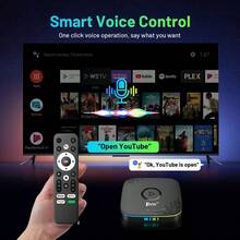 A TV98 ATV迷你电视盒高清4K安卓14双WiFi 4G 5G机顶盒RK3518语音遥控智能媒体播放器