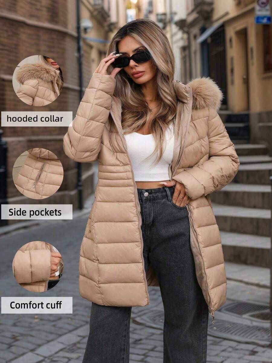 Giolshon 女士轻薄羽绒服 - 带帽，多口袋，适合秋冬季叠穿及休闲户外穿着