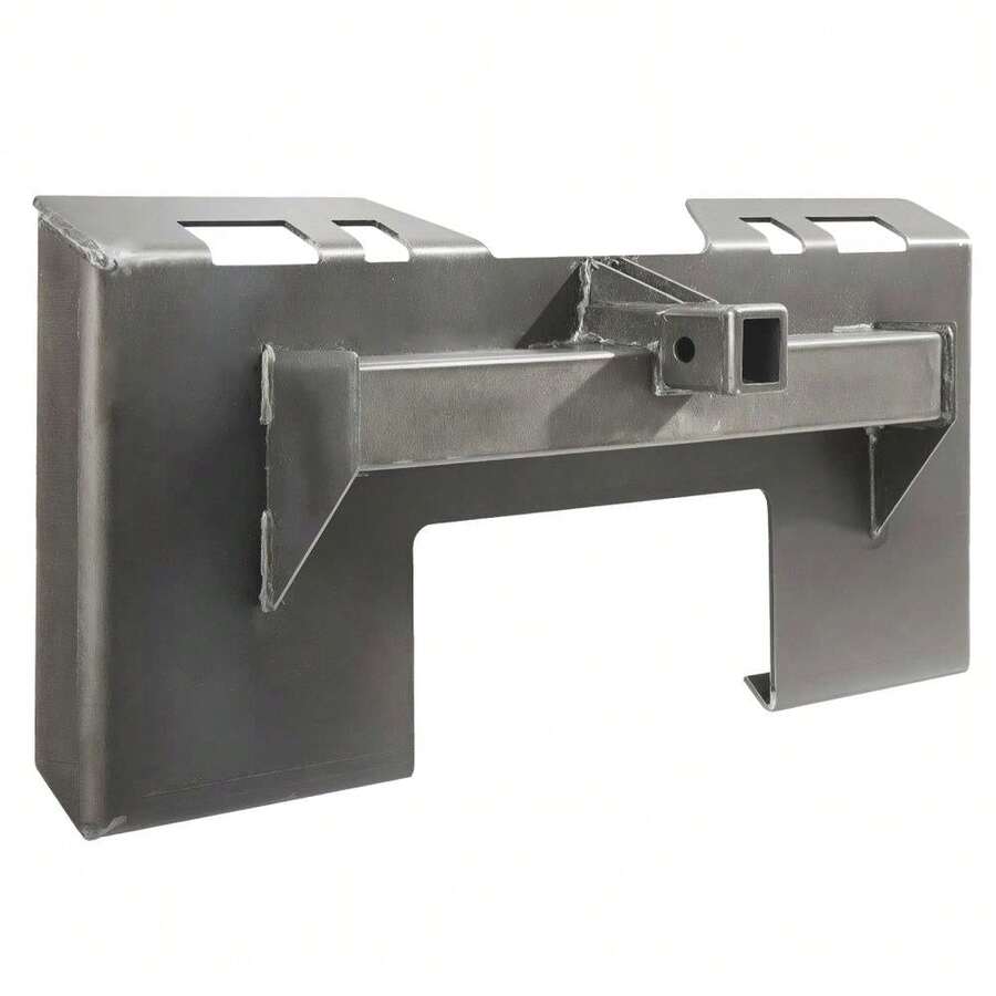 Heavy-Duty 1/4 Inch Skid Steer Quick Attachment Plate With 2.28 Inch Receiver – Versatile Heavy Equipment Accessory For Easy Implement Changes - Black - View 1