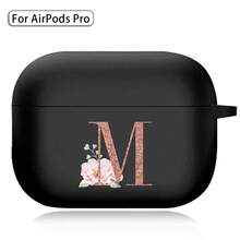 Earphone Case For Airpods (1st / 2nd / 3/4rd Generation) / Airpods Pro /Pro 2 Printed Gold Letters Soft Silicone Wireless BT Headphones Charging Box Protective Cover