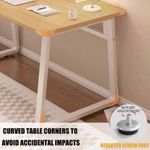 Modern Minimalist Style Computer Desk, Home Office Desk, Writing Desk, Work Table, Gaming Table - Maple - View 5