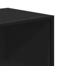 Libreria Larryhot nera 97,5x33x107,5 cm in legno ingegnerizzato e metallo, robusta e durevole, facile da montare, stile decorativo, adattA, Per riporre soprammobili, statuette, libri, piccoli oggetti, ecc. - nero - Visualizzare 7
