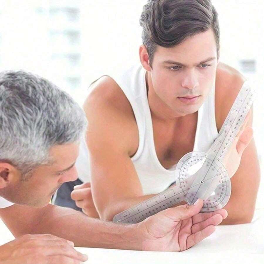 360度透明塑料测角器，脊柱角度尺，用于测量身体尺寸 - 透明的 - 查看 1