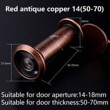 200 Degree Wide Angle Peephole Viewer, High Definition Glass Lens, Anti-Theft, Anti-Pry, Suitable For Hotel Doors And General Doors, No Battery Required, Ensure - Bronze - View 11