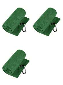 3 Pieces Of Waffle-Weave Golf Towels In Multiple Styles (30cm X 30cm), Golf Club Cleaning Towels