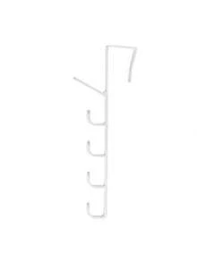 1 buc cârlig de ușă din plastic alb, suport modern și robust pentru agățat, cârlige lungi pentru genți peste ușă