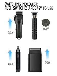 4-In-1 Electric Hair Clipper, Home Hair Trimmer, Facial Hair Groomer. Haircut, Shave, Ear & Nose Hair Trimming And Styling All-In-One. Gift For Father, Son, Brother, Relatives And Friends