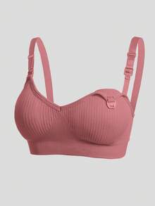 4pcs/Set Maternity & Nursing Lace Clip Down Front Bras For Breastfeeding, Soft & Comfort