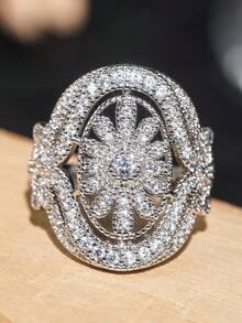 1 Chiếc nhẫn Cubic Zirconia sang trọng dành cho nữ làm quà tặng ngày lễ tình nhân - 1 # - Xem 13