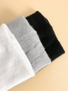 1 Pair Cozy Warmth Girls' Tights - Fleece Interior, Solid & Striped, Great For Cold Days Baby Toddler Leggings