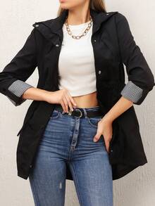 Women's Seasonal Trench Coat Black - Black - View 3