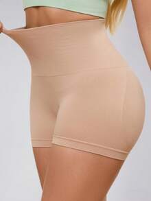 3 Packs Women's Seamless High-Waisted Tummy Shaping Shorts, Comfortable Soft Anti-Chafing Boxer Briefs, Butt Lifting Shaping Shorts - Multicolor - View 4