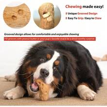 Willjoy Dog Chew Toys For Aggressive Chewers, Tough Dog Toys For Aggressive Chewers, Pine Wood And Nylon Indestructible Dog Toy, Bacon Flavor Large Dog Toys To Keep Them Busy - Gói 2 CurveBones - Xem 6
