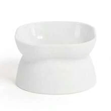 Non-Slip Ceramic Tilted Pet Bowls With Stand For Dogs And Cats-Reduces Neck Strain And Improves Digestion-Cute Design Anti-Overturning Ceramic Cat Food Bowl Water Drinking Basin For Indoor Cats