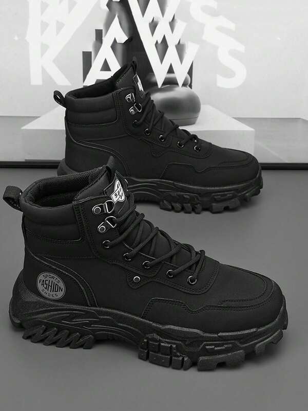 Botas casuales para adolescentes y estudiantes, resistentes al desgaste, de unicolor y elegante, de estilo británico versátil