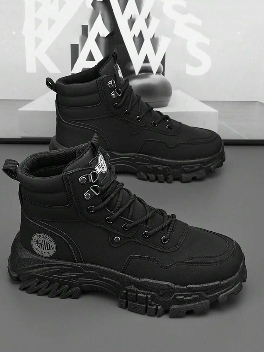 Botas casuales para adolescentes y estudiantes, resistentes al desgaste, de unicolor y elegante, de estilo británico versátil