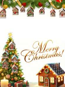 12 pièces - Ornements de maison en pain d'épices pour décoration de sapin de Noël, ornements de Noël en bois à suspendre, décorations de Noël de maison en pain d'épices à suspendre pour décorations de fêtes, décorations de sapin de Noël, décoration de maison, motifs de fêtes, décorations de maison, décoration de bureau, décoration d'arbre et décoration de fête