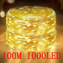 1 件 100M/1000 LED 铜线仙女灯串，具有 8 种照明模式，USB 供电，带遥控器，适用于婚礼、派对、家居、卧室、圣诞节、万圣节室内外装饰 - USB遙控器款 - 查看 8