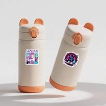 60 قطعة/65 قطعة ملصقات أنمي لقتلة الشياطين، ملصقات DIY لقتلة الشياطين والنمور، ملصقات مقاومة للماء للألبوم الفني والهاتف والحقائب والزلاجات (أنماط عشوائية)