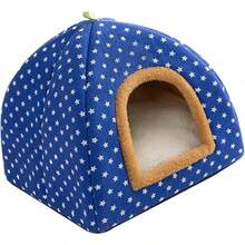 Yajuyi Cama para Gatos, casa para Dormir, Cueva cálida, Perrera para Perros, cojín Suave para Interiores, Tienda Cerrada, cabañas, sofá para Mascotas, Gatos, Verde - Azul verdoso - Ver 12