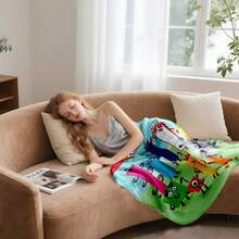 Numberblocks Math Adventure Flannel Throw Blanket Colorful Educational Character Design Soft Warm Lightweight Blanket For Kids Playroom Classroom Nursery Bedroom Couch Learning Time Gift For Boys Girls Children Fans Birthday Christmas Educational Present, Versatile Shawl/Blanket: Durable, Comfy, Breathable, Easy-Care. Multi-Use: Bed/Sofa/Camp/Travel/Office/Car/Desk. Events: NY/V-Day/Fall/StPats/Halloween/Tgiving/Xmas/Solstice/Easter/Mom&Dad/July4/LaborDay. Patterns: Cheetah/Stripe/Plaid/Houndstooth/Geo/Animal/Botanical/Abstract/US Flag/Holiday Plaid. Types: Throw/Stitch/Hand-Stitched/Thermal/Flannel/Microfiber/Bamboo. Fringe/Tassels/Poms. Fabrics: Sherpa/Chunky/Cable Knit. Features: All-Season, Light Warmth, Anti-Pilling, Gift-Wrap. - 多色 23 - 查看 5