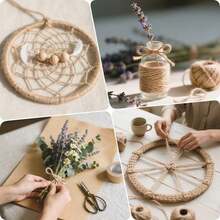 4mm 100M/Roll Hemp Twine Cord Bulk Spool - Jute Cord Twine For Christmas Party Favors, Home Decoration Projects, Gift Packaging & Carnival Garland - Multicolor - View 6